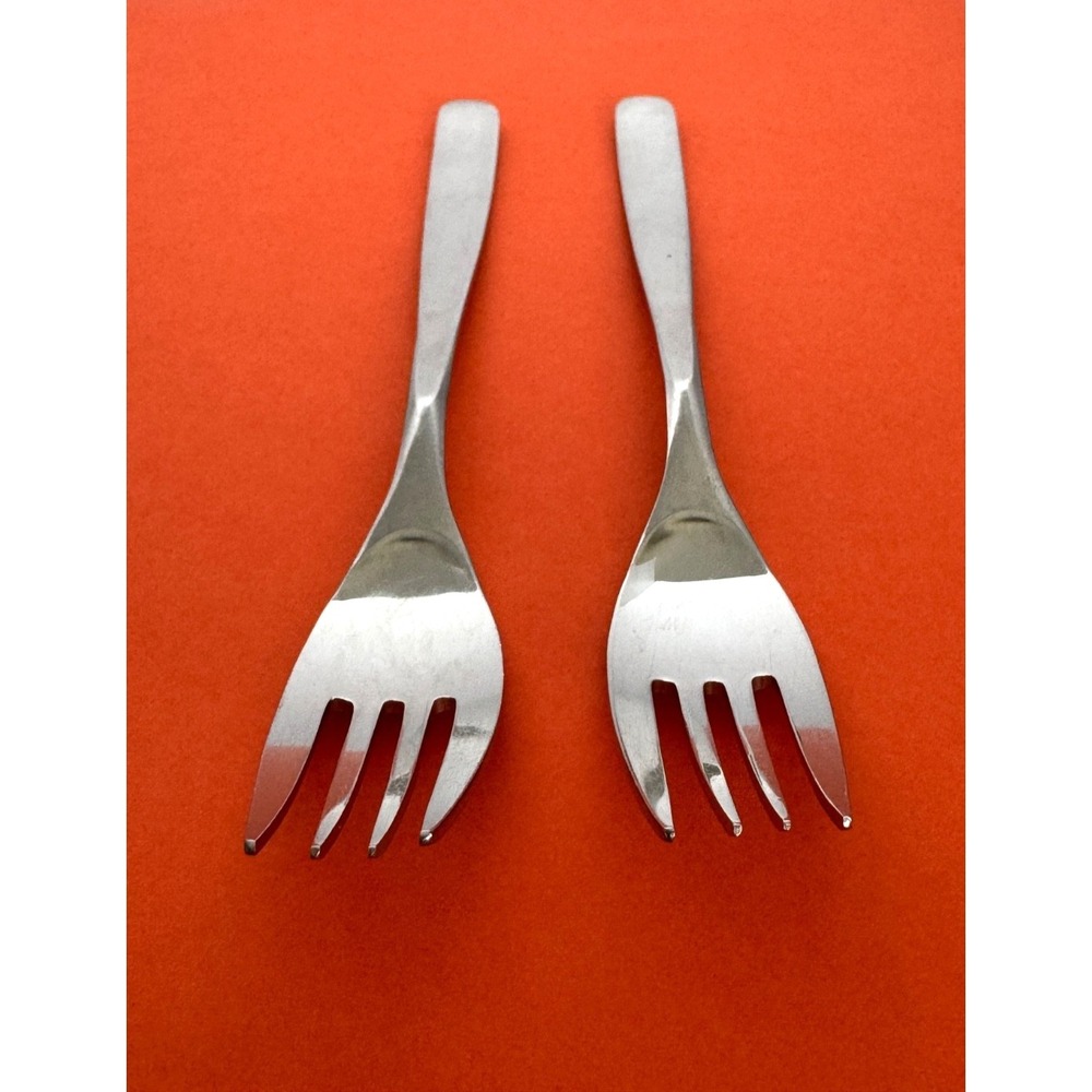 WMF Cromargan NORTICA Salad Forks (2) Stainless Satin Handle Replacement Japan